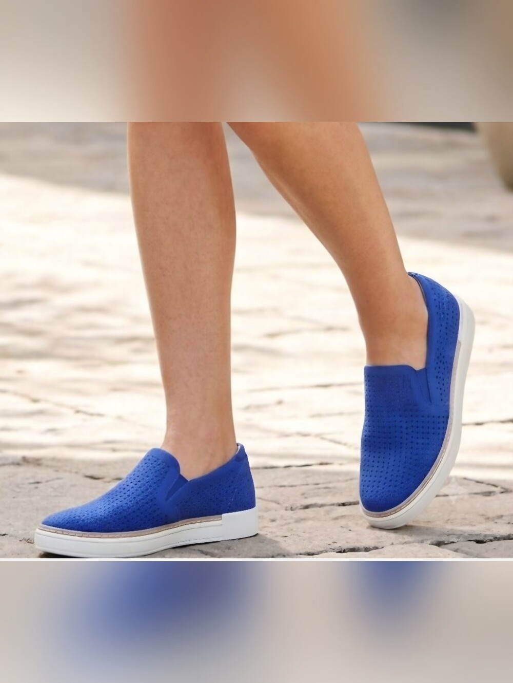 Naturalizer  Royal Blue Suede Slip On Loafer Style  Shoes 7M NWOT.